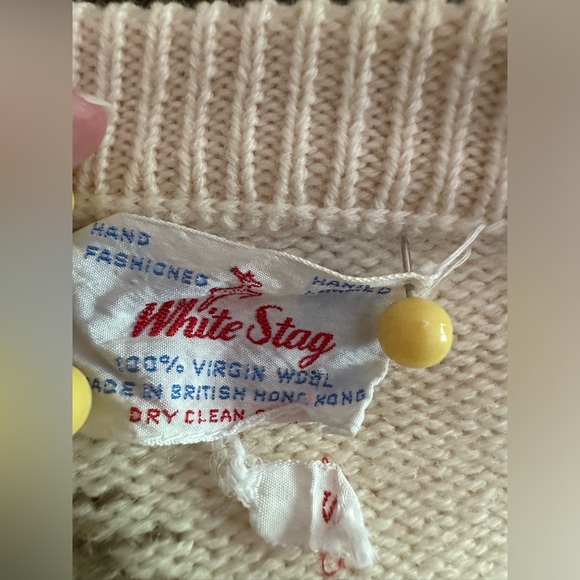 Vintage White Stag Floral Cardigan - Picture 11 of 14